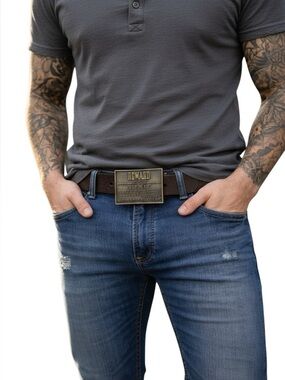 Billy the Kid Vintage belt buckle Reward sheriff dead or alive Century Canada 3D